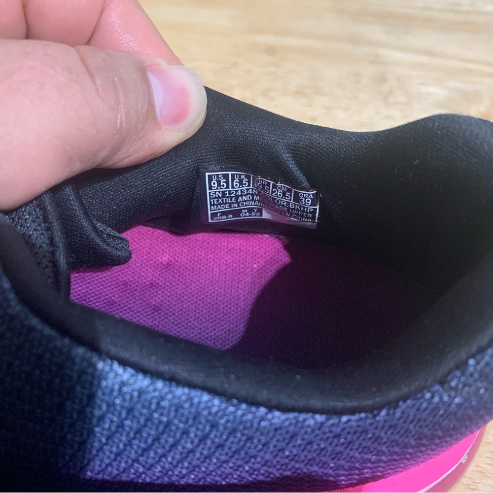 Skechers GO Walk Air 20‎ Shoes Universal women  124348BKHP Pink-Violet-Black 9.5 - Picture 4 of 7